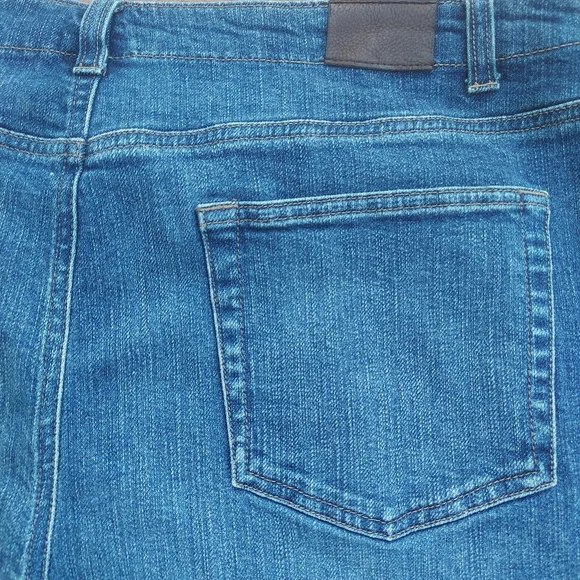 Land's End Original Fit Classic Waist Boot Leg Denim Blue Jeans - Picture 6 of 7